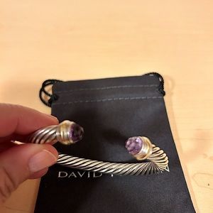 David Yurman classic cable 7mm with amethyst and white gold